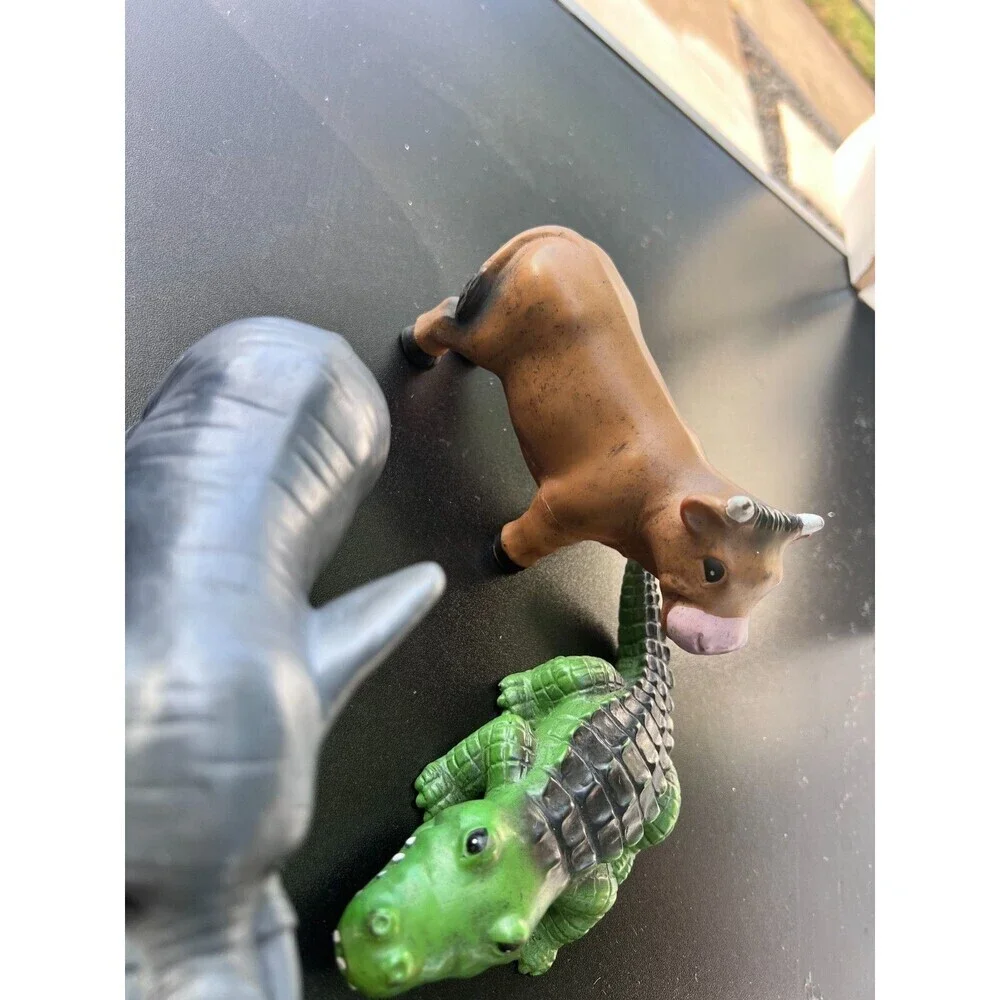 3 Mini Elephants, Cows, Crocodile Figures Educational Toys For Boys & Girls